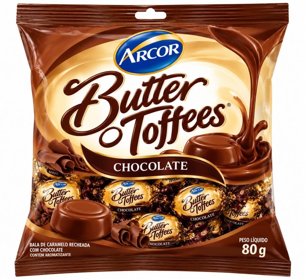 Bala Arcor Butter Toffees Chocolate 80G