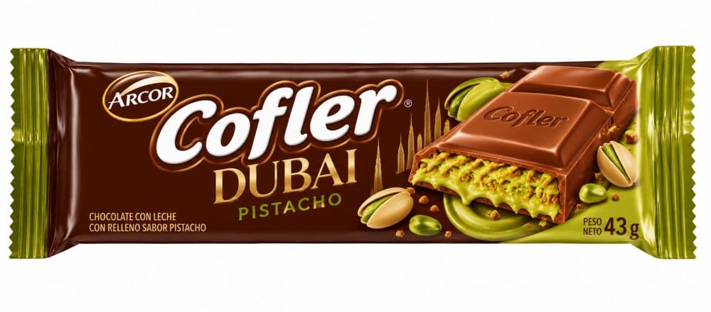 Chocolate Arcor Cofler Dubai Pistacho