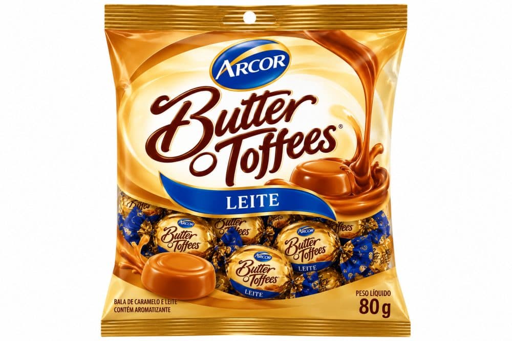 Bala Arcor Butter Toffees Leite 80G