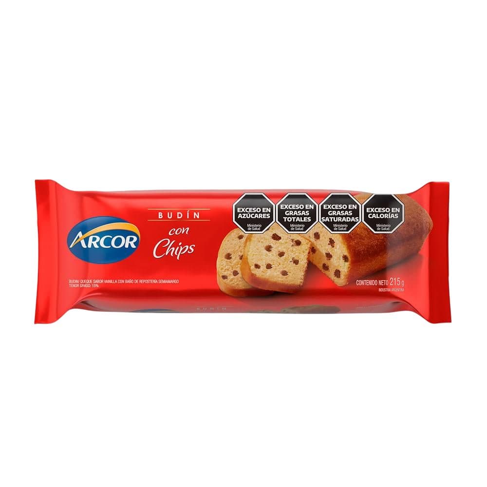 Budin Arcor Chips Chocolate Vanilla